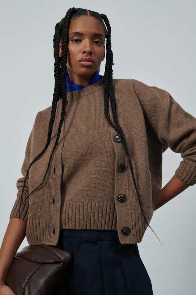 Women SERGIO CARDIGAN Beige Soeur Jumpers and Cardigans