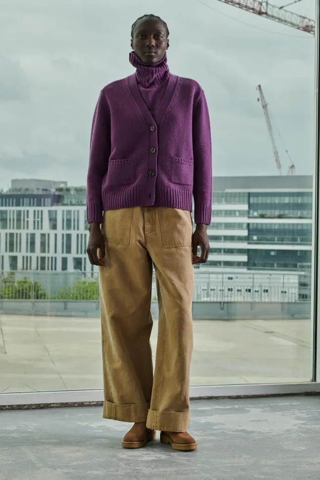 Women SERGIO CARDIGAN Purple Soeur Jumpers and Cardigans
