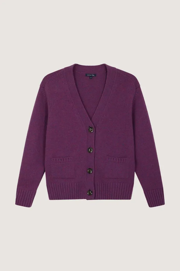 Women SERGIO CARDIGAN Purple Soeur Jumpers and Cardigans