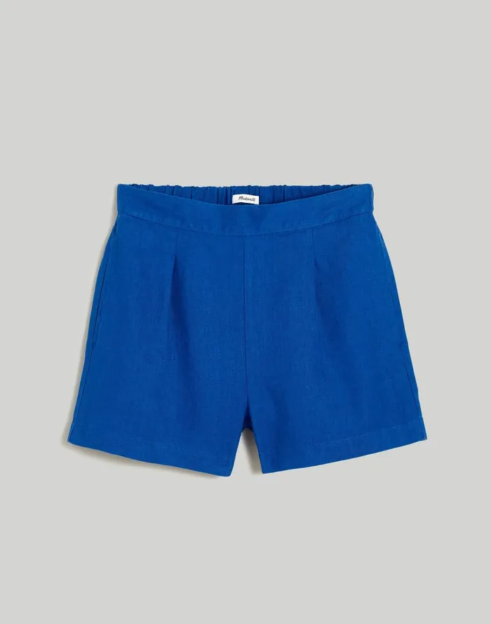 Women Shorts Madewell Clean PullOn Shorts In 100 Linen