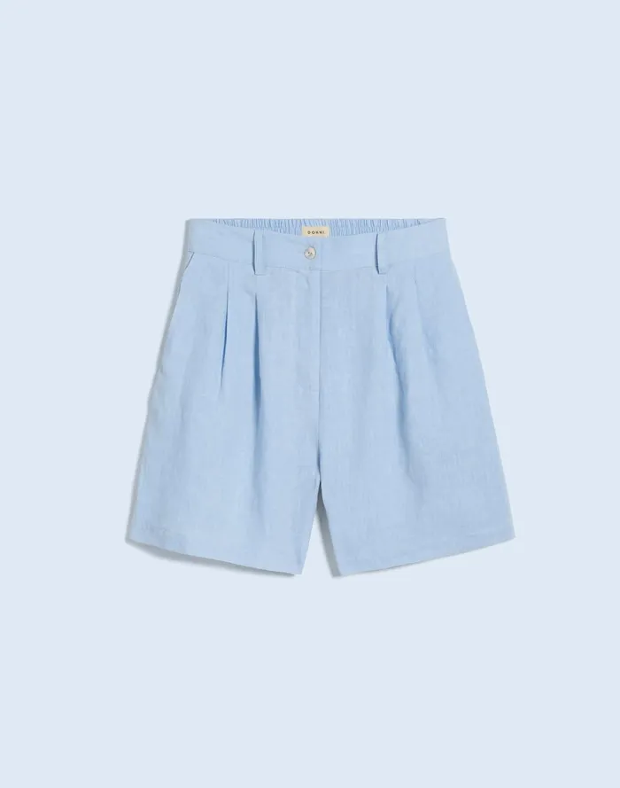 Women Shorts Madewell Donni Linen Pleated Shorts