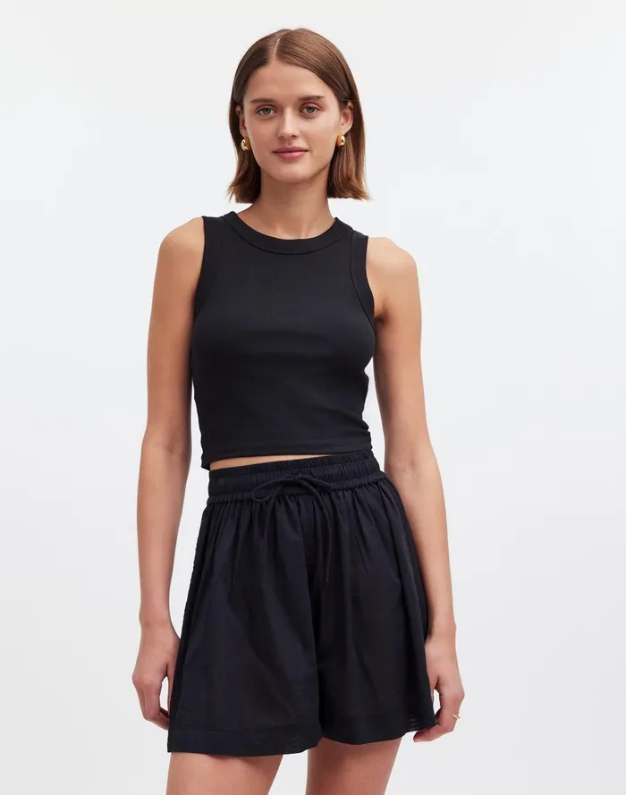 Women Shorts Madewell Embroidered PullOn CoverUp Shorts