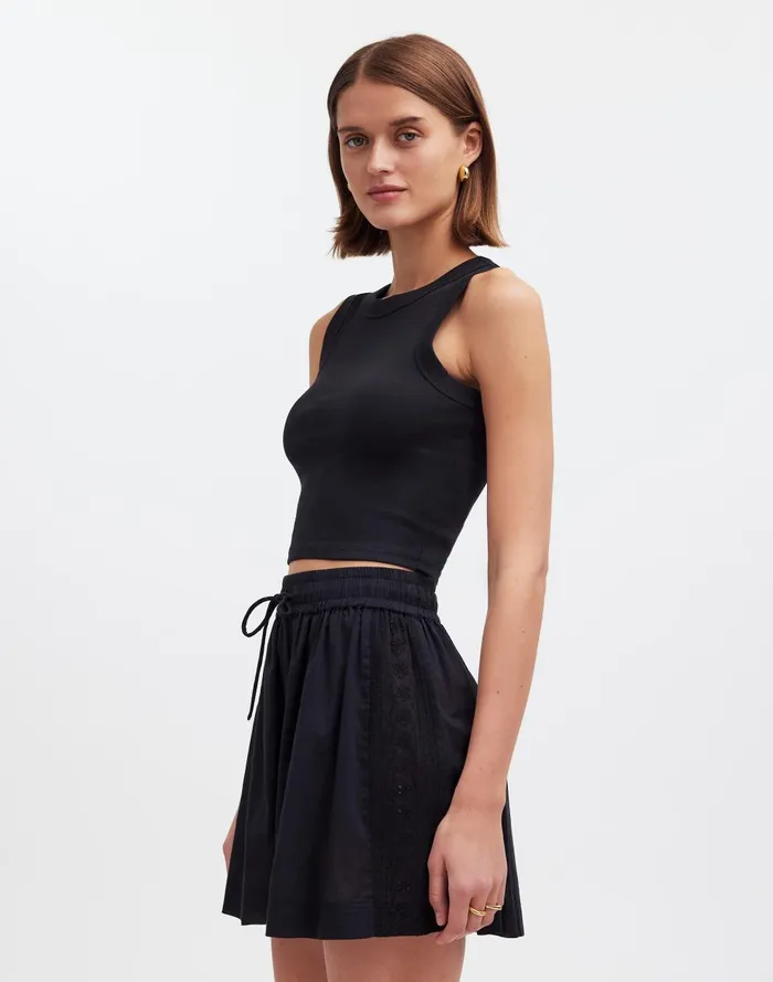 Women Shorts Madewell Embroidered PullOn CoverUp Shorts