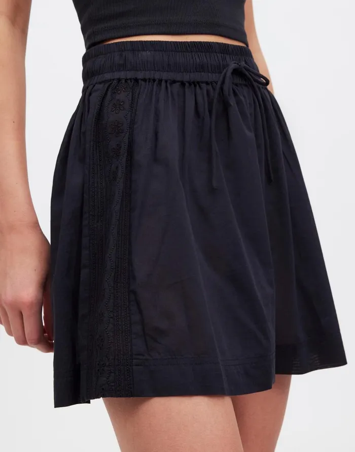 Women Shorts Madewell Embroidered PullOn CoverUp Shorts