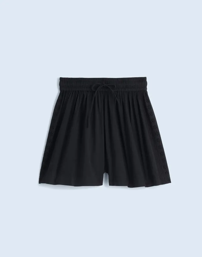 Women Shorts Madewell Embroidered PullOn CoverUp Shorts