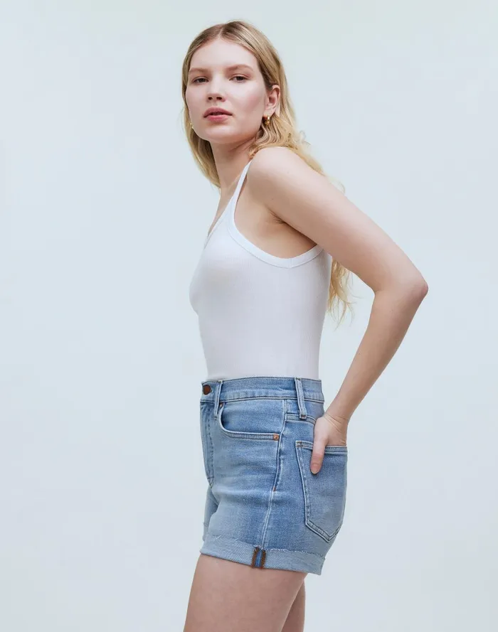 Women Shorts Madewell HighRise Denim Shorts In Beech Wash