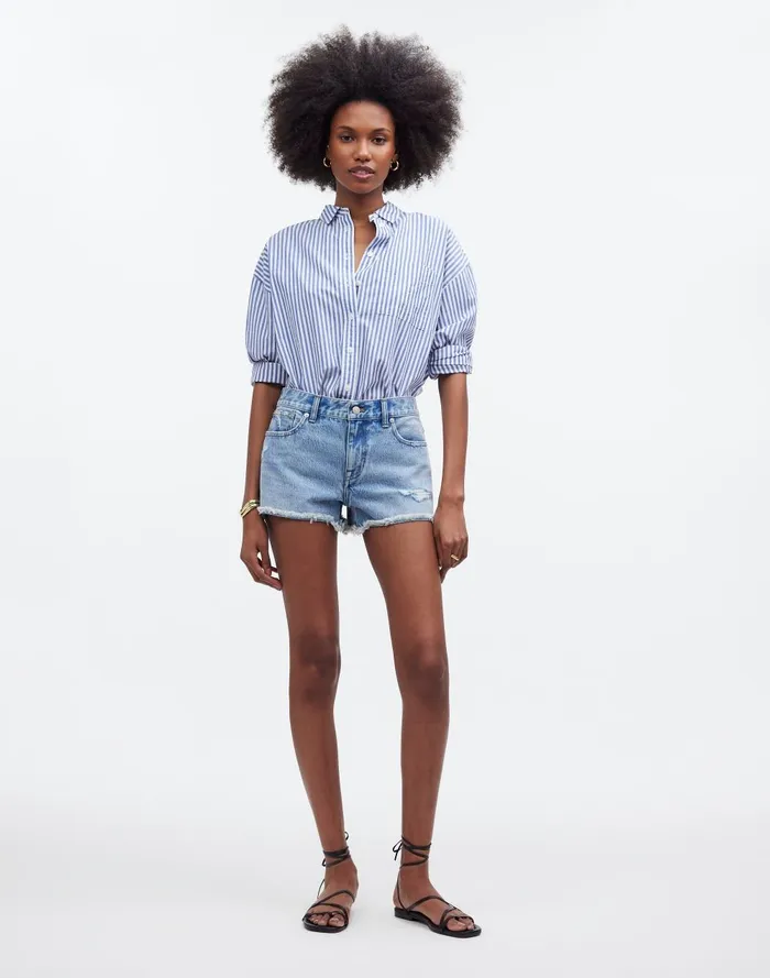Women Shorts Madewell LowRise Boyfriend Shorts In Glendora Wash