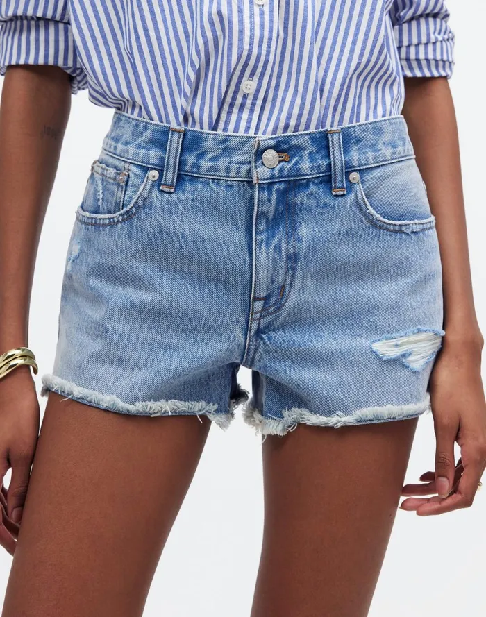Women Shorts Madewell LowRise Boyfriend Shorts In Glendora Wash