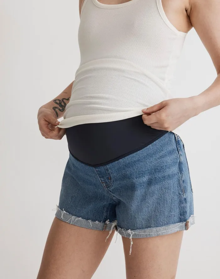 Women Shorts Madewell Maternity OverTheBelly Denim Shorts In Coeling Wash