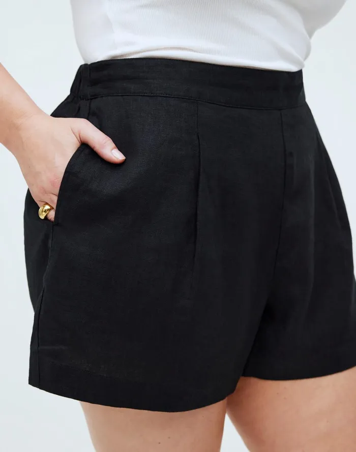 Women Shorts Madewell Plus Clean PullOn Shorts In 100 Linen