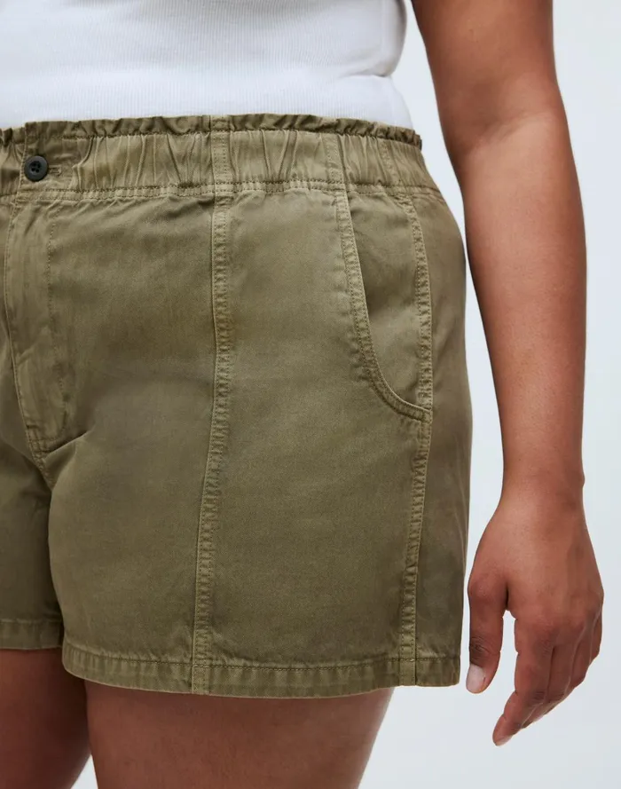 Women Shorts Madewell Plus PullOn Paperbag Shorts GarmentDyed Edition