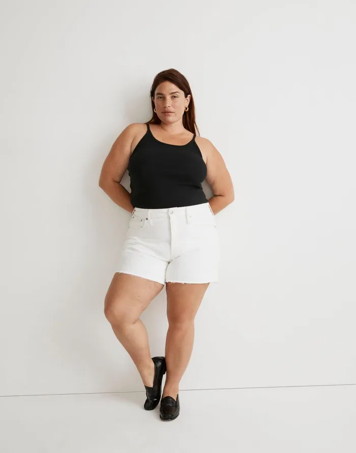 Women Shorts Madewell Plus Relaxed Denim Shorts In Tile White