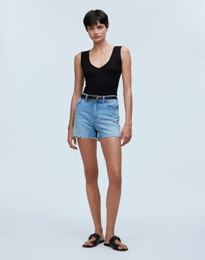Women Shorts Madewell Relaxed Denim Shorts In Lytle Wash RawHem Edition