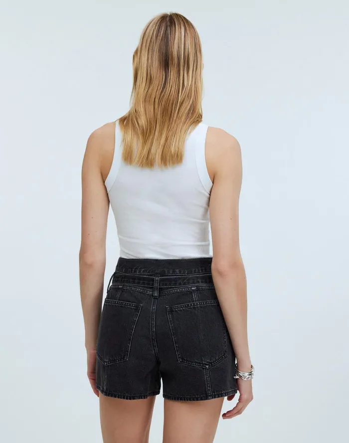 Women Shorts Madewell The 03990s Jean Short In Caspar Wash Belted Edition