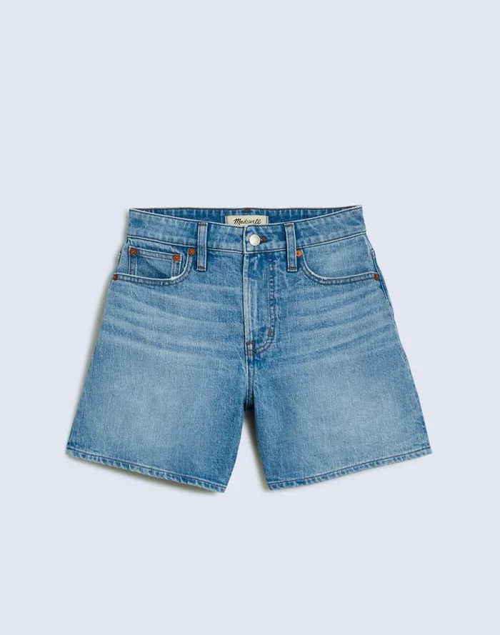 Women Shorts Madewell The Curvy Perfect Vintage MidLength Jean Short In Grennan Wash