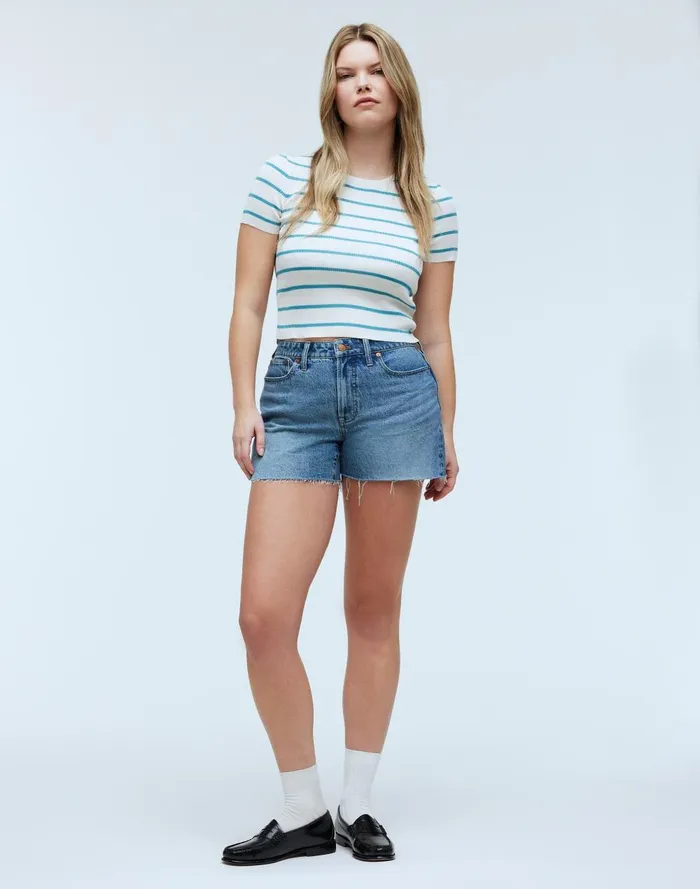 Women Shorts Madewell The Curvy Perfect Vintage Short In Dewberry Wash