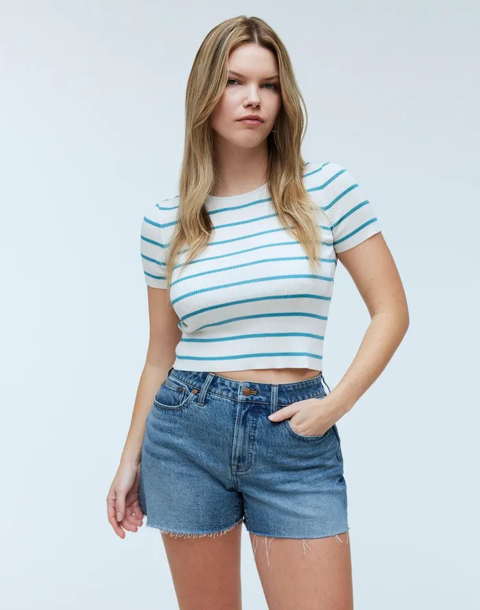 Women Shorts Madewell The Curvy Perfect Vintage Short In Dewberry Wash
