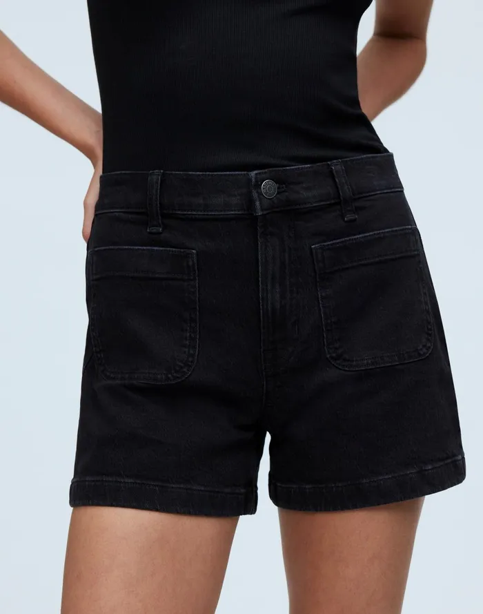 Women Shorts Madewell The Denim Emmett Short Patch Pocket Edition