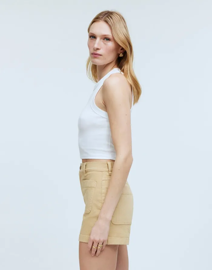 Women Shorts Madewell The Emmett Short In Garment Dye Patch Pocket Edition