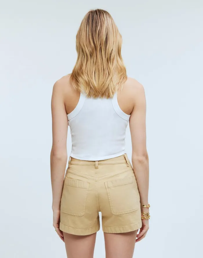 Women Shorts Madewell The Emmett Short In Garment Dye Patch Pocket Edition
