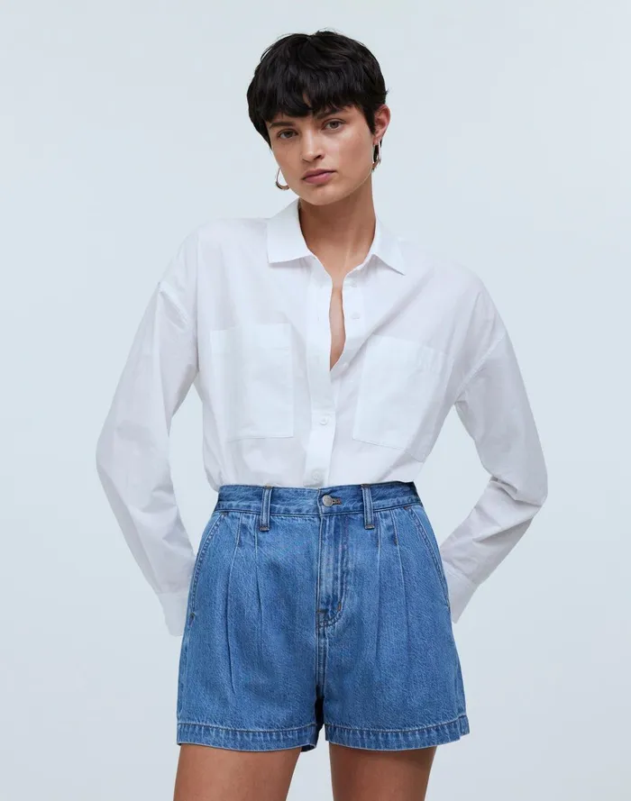 Women Shorts Madewell The Harlow Jean Short In Saltzman Wash