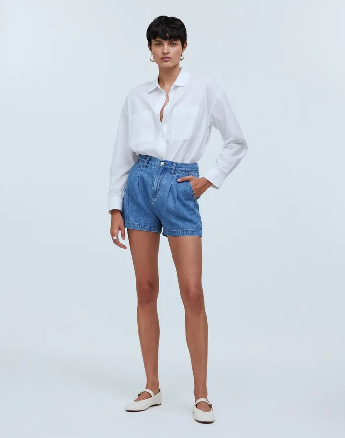 Women Shorts Madewell The Harlow Jean Short In Saltzman Wash