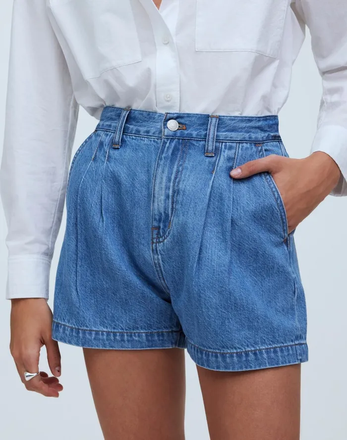 Women Shorts Madewell The Harlow Jean Short In Saltzman Wash