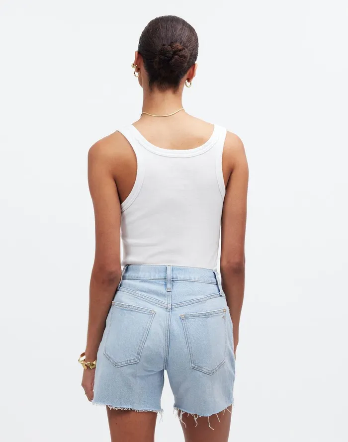 Women Shorts Madewell The Perfect Vintage Jean Short In Fitzgerald Wash RawHem Edition