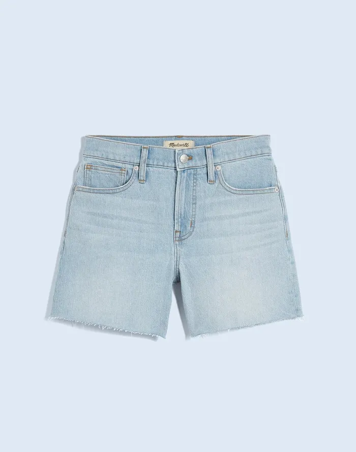 Women Shorts Madewell The Perfect Vintage Jean Short In Fitzgerald Wash RawHem Edition
