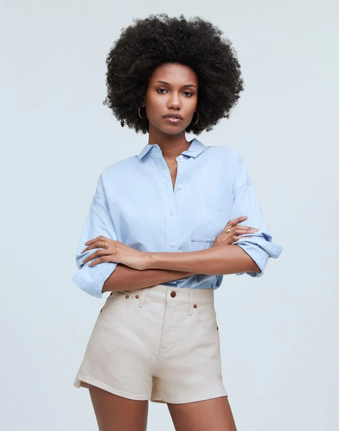 Women Shorts Madewell The Perfect Vintage Jean Short In Vintage Canvas