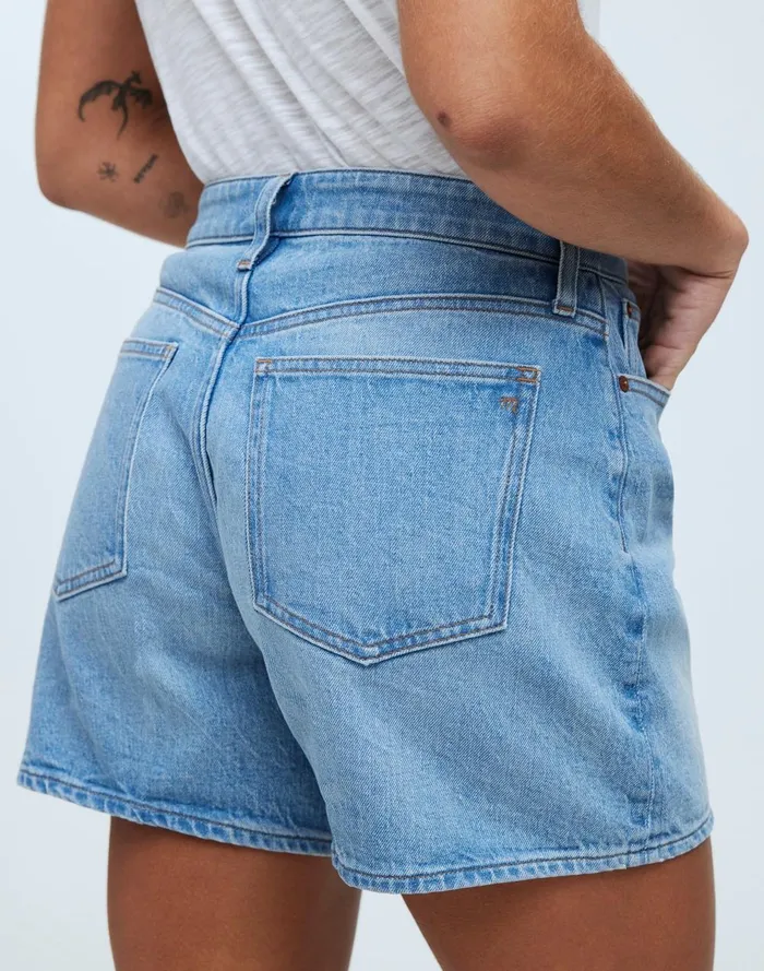 Women Shorts Madewell The Perfect Vintage MidLength Jean Short In Grennan Wash