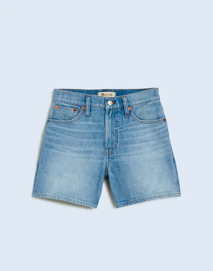 Women Shorts Madewell The Perfect Vintage MidLength Jean Short In Grennan Wash