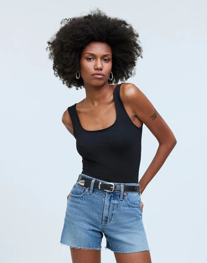 Women Shorts Madewell The Perfect Vintage Short In Dewberry Wash
