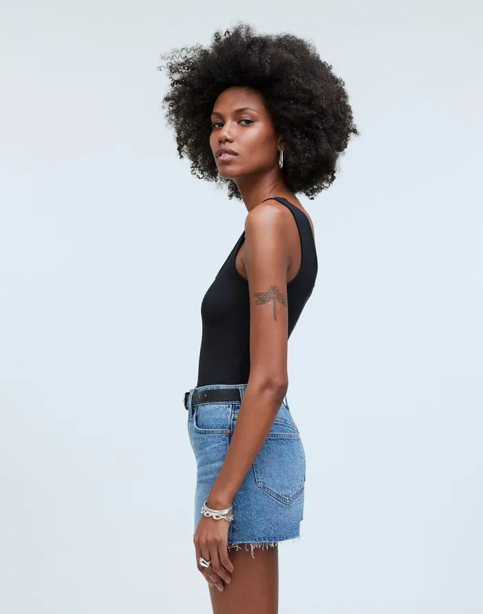 Women Shorts Madewell The Perfect Vintage Short In Dewberry Wash