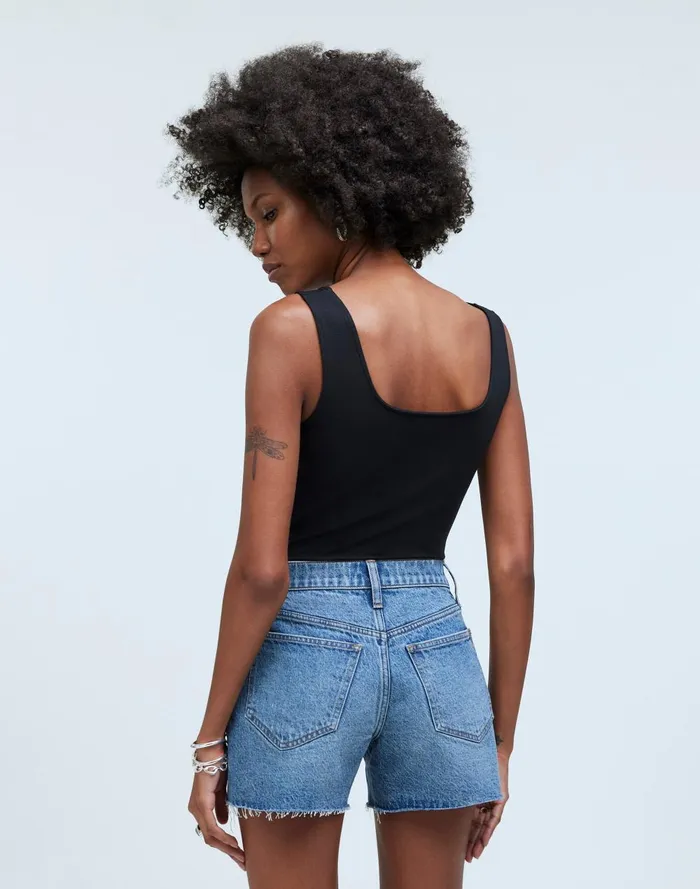 Women Shorts Madewell The Perfect Vintage Short In Dewberry Wash