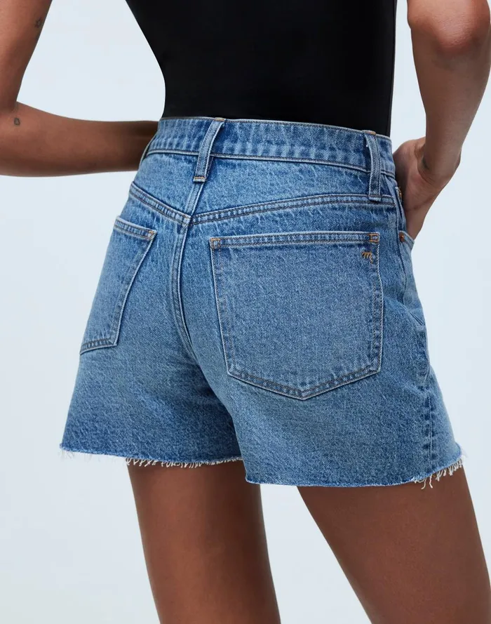 Women Shorts Madewell The Perfect Vintage Short In Dewberry Wash