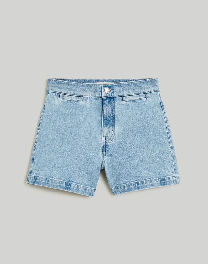Women Shorts Madewell The Plus Denim Emmett Short In Kieran Wash Welt Pocket Edition