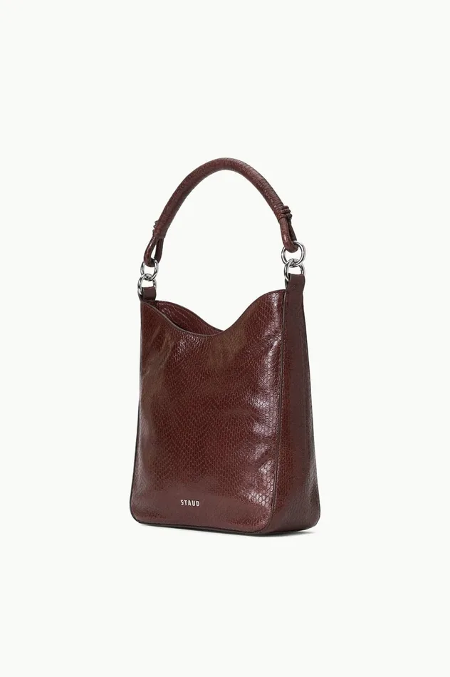 Women Shoulder STAUD STAUD MEL CROSSBODY BAG MAHOGANY SNAKE EMBOSSED Women Shoulder STAUD STAUD MEL CROSSBODY BAG MAHOGANY SNAKE EMBOSSED