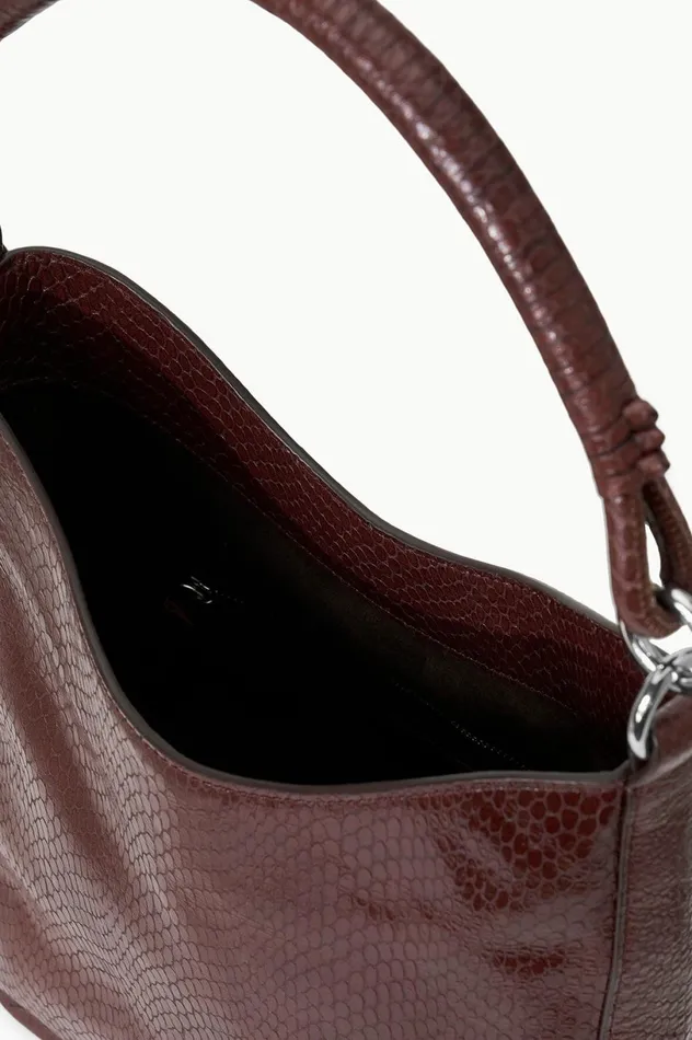Women Shoulder STAUD STAUD MEL CROSSBODY BAG MAHOGANY SNAKE EMBOSSED Women Shoulder STAUD STAUD MEL CROSSBODY BAG MAHOGANY SNAKE EMBOSSED