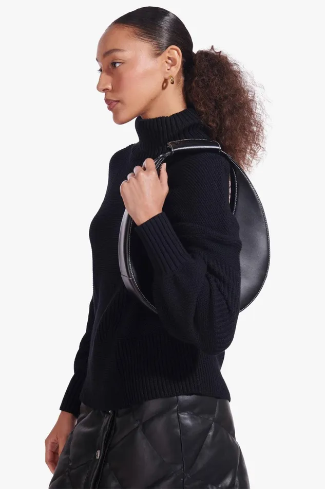 Women Shoulder STAUD STAUD MOON BAG BLACK Women Shoulder STAUD STAUD MOON BAG BLACK