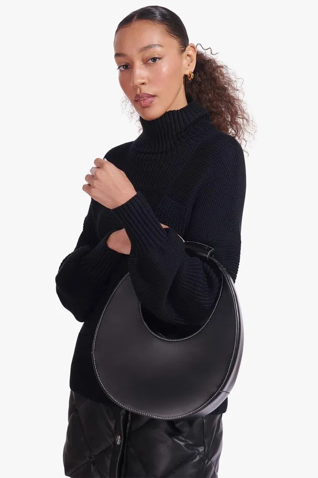 Women Shoulder STAUD STAUD MOON BAG BLACK Women Shoulder STAUD STAUD MOON BAG BLACK