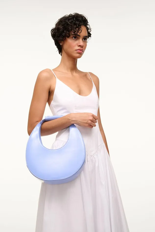 Women Shoulder STAUD STAUD MOON BAG BLUE HYDRANGEA