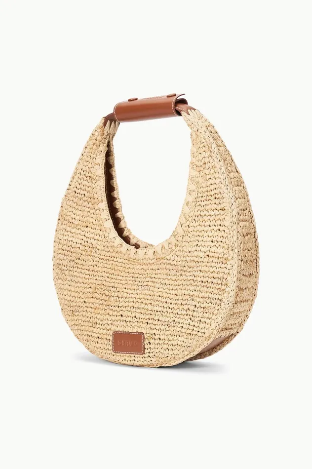 Women Shoulder STAUD STAUD MOON RAFFIA BAG NATURAL TAN Women Shoulder STAUD STAUD MOON RAFFIA BAG NATURAL TAN
