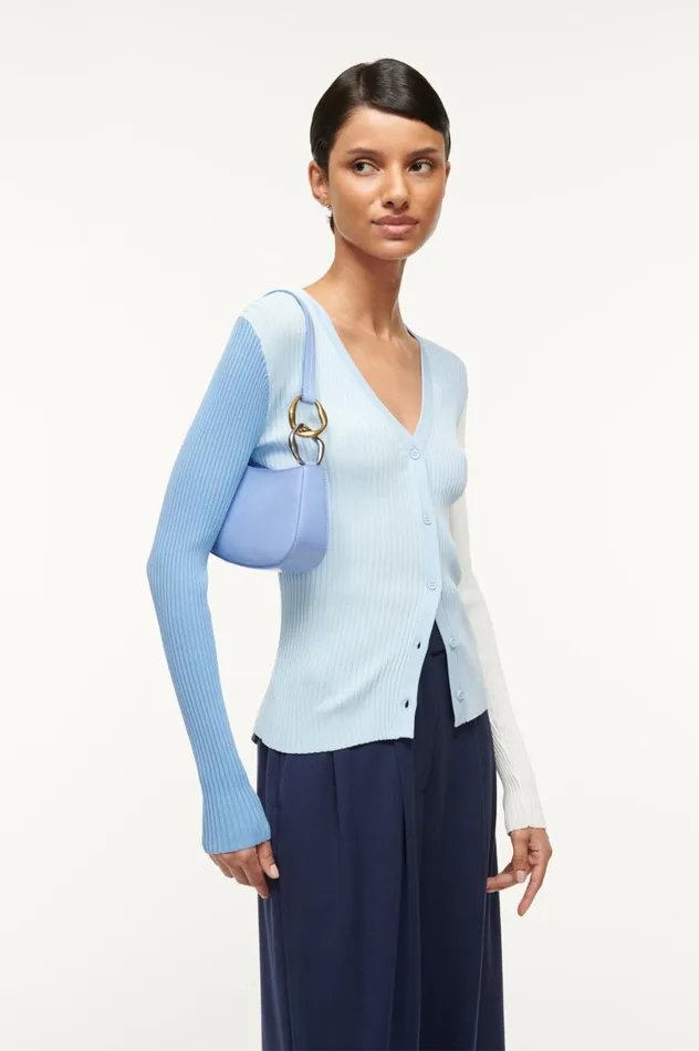 Women Shoulder STAUD STAUD OLLIE BAG BLUE HYDRANGEA Women Shoulder STAUD STAUD OLLIE BAG BLUE HYDRANGEA