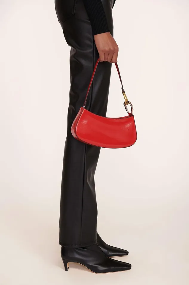 Women Shoulder STAUD STAUD OLLIE BAG CHERRY