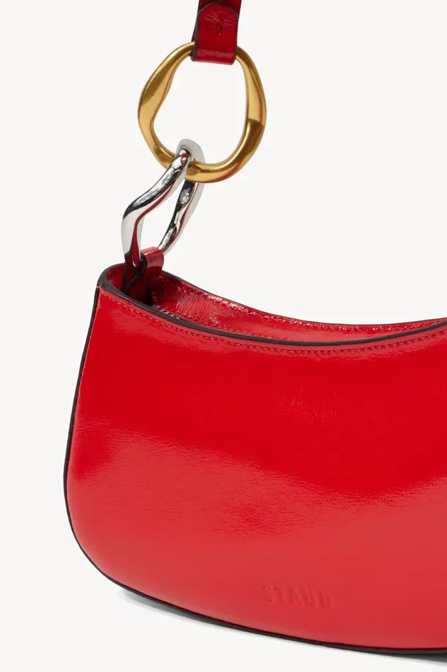 Women Shoulder STAUD STAUD OLLIE BAG CHERRY