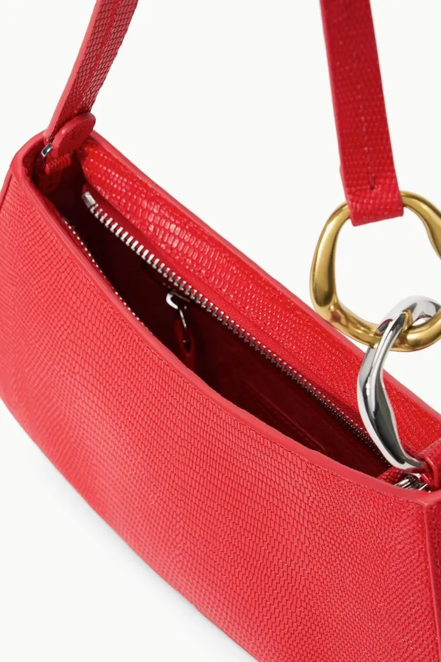Women Shoulder STAUD STAUD OLLIE BAG RED ROSE