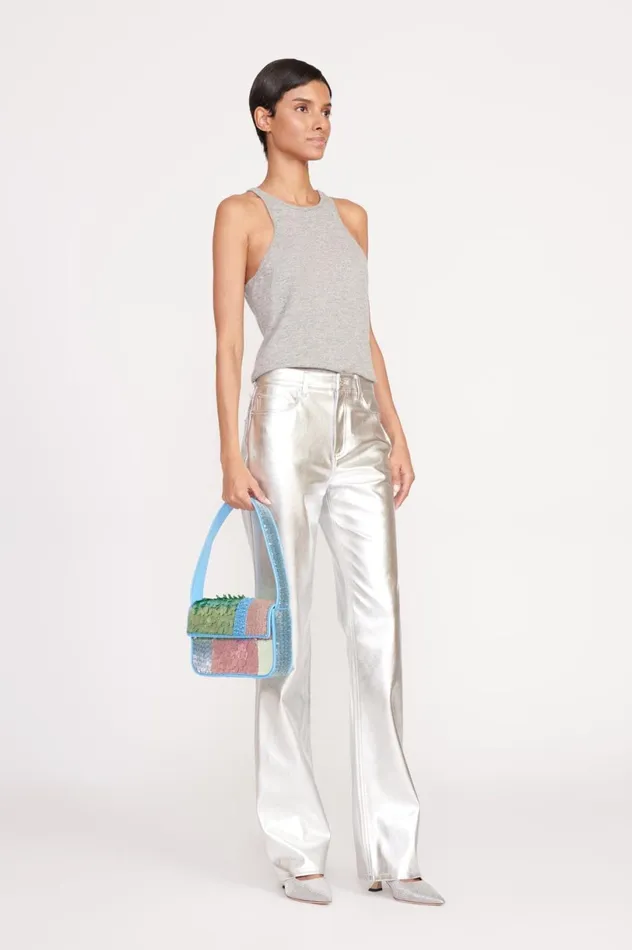 Women Shoulder STAUD STAUD TOMMY BAG PATCHWORK SHERBET Women Shoulder STAUD STAUD TOMMY BAG PATCHWORK SHERBET
