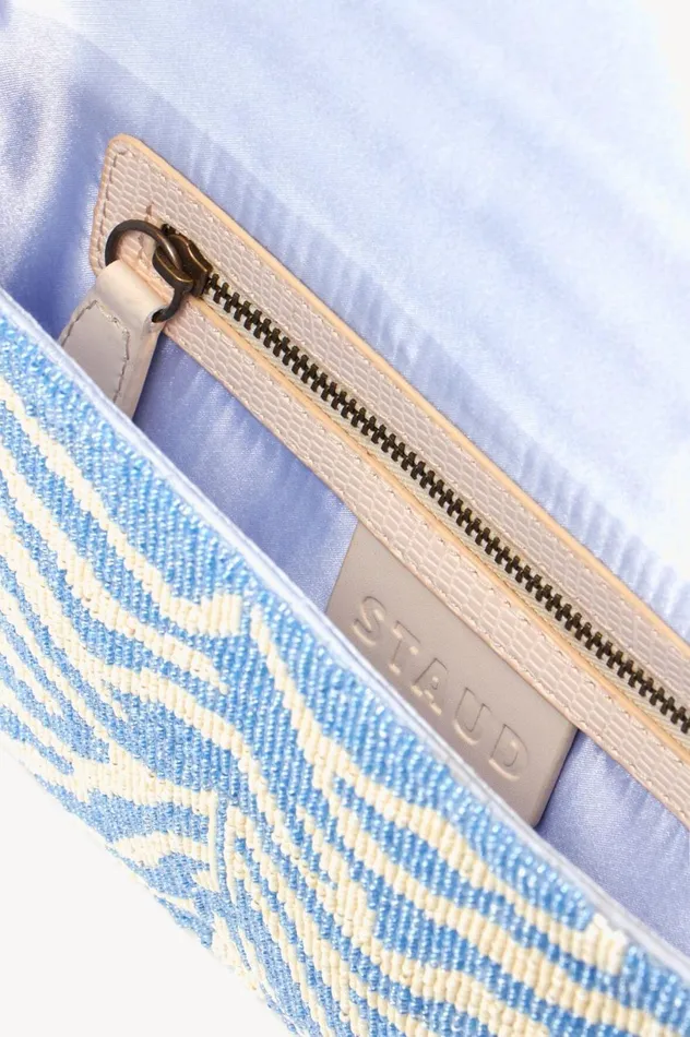 Women Shoulder STAUD STAUD TOMMY BEADED BAG LIGHT BLUE CREAM Women Shoulder STAUD STAUD TOMMY BEADED BAG LIGHT BLUE CREAM