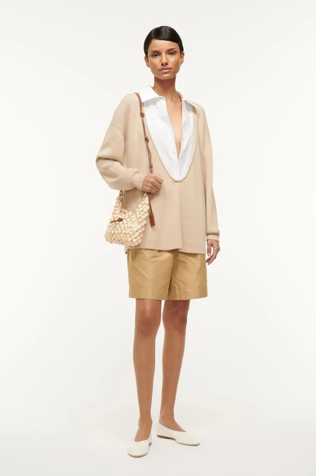 Women Shoulder STAUD STAUD VACANZA SHELL SHOULDER BAG NATURAL TAN Women Shoulder STAUD STAUD VACANZA SHELL SHOULDER BAG NATURAL TAN